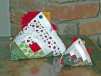 2018 05 Chicken doorstop and Pin cushion